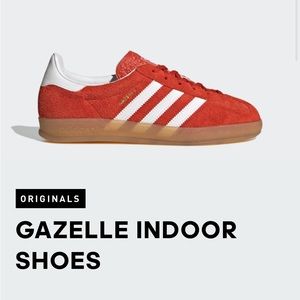 Adidas Original Gazelle Indoor - Bold Orange / Gum Sole / sz. 10.5
